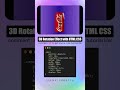 3D Rotation Effect with HTML CSS  #shorts #upskillmafia #css #webdevelopment