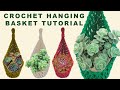 How to crochet a plant hanging basket | Tutorial | DIY | Brunaticality