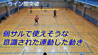 【フットサル】個サルで使えそうな　意識された連動した動き