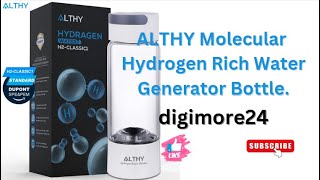 Best ALTHY Molecular Hydrogen Rich Water Generator Bottle. #digimore24 #hydrogenwater