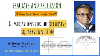 6. Fractals and Recursion: Some variations for the recursive squares function to get new patterns