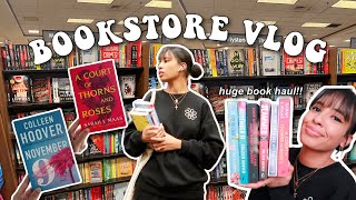 BOOKSTORE VLOG book shopping at barnes & noble + book haul!!