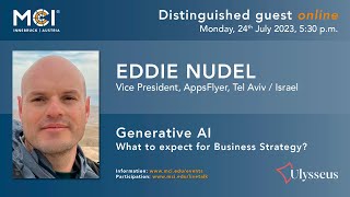 MCI | Distinguished Guest Livetalk |  Eddie Nudel | Vice President, AppsFlyer