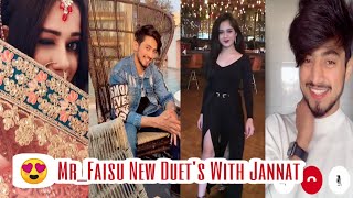 😘MR_faisu New Duet's with Jannat❤️ (Tik Tok Videos)😍Tik Tok king and queen Videos (Fan made )