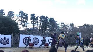 20180113 午後演武 名古屋おもてなし武将隊 家利清哉踊 絆・焔衣装