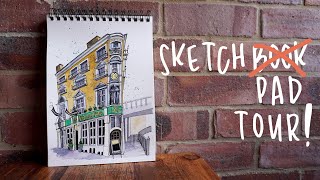 Sketchbook Tour 2022 // Ink & Watercolour Sketching