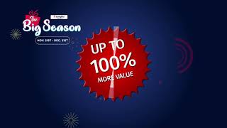 The Big Season is LIVE - Enjoy 100% More Value on Gift Cards