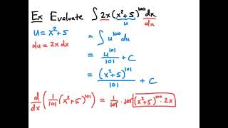 Substitution with Indefinite Integrals