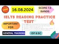 ielts general reading practice test 2024 with answers | 16 aug 2024