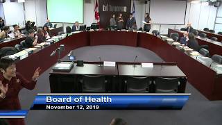 Board of Health - November 12, 2019