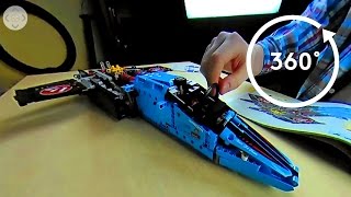 LEGO Technic 42066: Air Race Jet speed build in 4K 360°