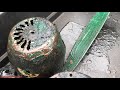 Restoration of old 220v industrial electric fans  Restore and reuse old rusty industrial fans
