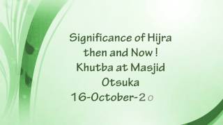 Significance of Hijra then and Now !