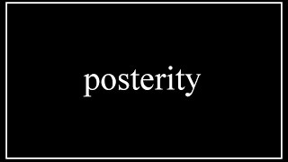 A Word A Day 4U | posterity: 08/01/14