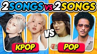 KPOP VS POP! ✨ 2 SONGS VS 2 SONGS 🎵 (SAVE ONE TEAM) | KPOP QUIZ 🎮