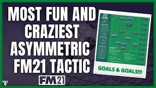 Most FUN & CRAZIEST Asymmetric FM21 Tactic IMO | Amazing Results w/ TWO teams! | FM21 Tactics