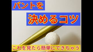 【バッティング　初級編】バントを決めるコツ　構えのポイント　基礎がわかる！