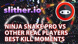 🏅NINJA SNAKE PROFESSIONAL 🆚 OTHER REAL PLAYERS EPIC KILLS THE BEST MOMENTS 🎯SLITHERIO GAMEPLAY 2021🚀