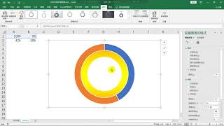 Excel技巧：3分鐘製作一個高大上的百分比圓環圖