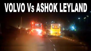 VOLVO Vs ASHOK LEYLAND | HYDERABAD To NELLORE VOLVO BUS APSRTC AMARAVATI BUS NELLORE1 DEPOT--587