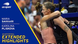 Maria Sakkari vs Karolina Pliskova Extended Highlights | 2021 US Open Quarterfinal