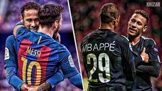 Neymar With Messi Vs Neymar With Mbappé | HD