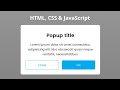 Create Responsive Popup Box using HTML, CSS & JavaScript | Dialog HTML Element