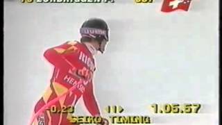 Pirmin Zurbriggen wins super-G (Hemsedal 1990)