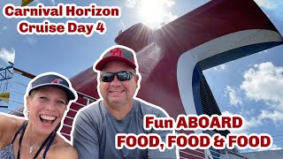 Carnival Horizon 2021 FUN SEA DAY | Guy's Pig & Anchor Dinner| Celestial Strings | Cruise Vlog 4