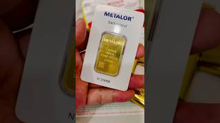 1 Ounce Metalor Gold Bar 999.9 24K