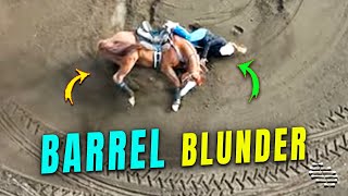 Horse Slips and Falls While Barrel Racing