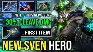 NEW SVEN HERO +35% Cleave First Item Echo Sabre 1v5 Max Atrophy Aura Solo Mid Underlord Dota 2