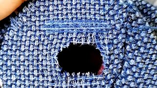 How to perfectly repair holes in a coat without leaving any traces