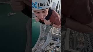 Trying the longest zipline in Dubai #dubai #xline #zipline #adventure