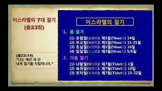 이스라엘의 7대 절기(출23장)