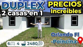 SE VENDEN Duplex NUEVOS de 2 UNIDADES | 3 🛌 2 🛀  |  Orlando Fl, Poinciana FL  | #duplex #multifamily