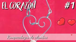 El corazón - Solución (Rompecabezas de alambre) | Artesanías en metal