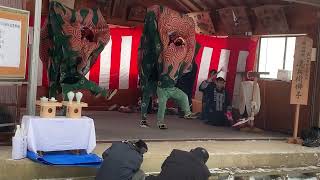 2025年2月9日 錦山神社 徳兵衛獅子伝承100周年記念 獅子舞奉納　「大かぐら」