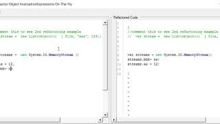 Auto Refactor OnThFly