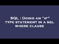 SQL : Doing an 
