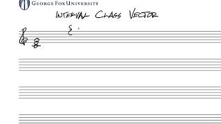 Interval Classes and Vectors