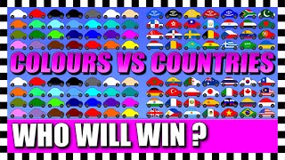 Car Race Colours vs Countries - Algodoo