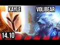 KAYLE vs VOLIBEAR (TOP) | 6 solo kills, 8/2/3 | KR Master | 14.10