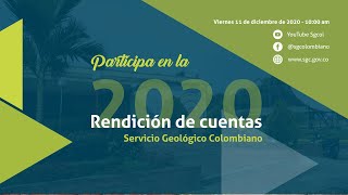 Rendición de cuentas Servicio Geológico Colombiano
