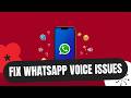 How To Fix WhatsApp Voice Message Problems?