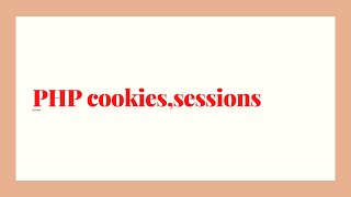 session, cookies in PHP