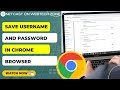 How to Save Username and Password in Chrome Browser | Autofill Username and Password Chrome
