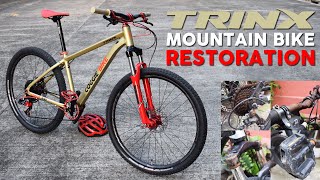Bike Restoration - Trinx M100 Elite Red & Beige Color Combination