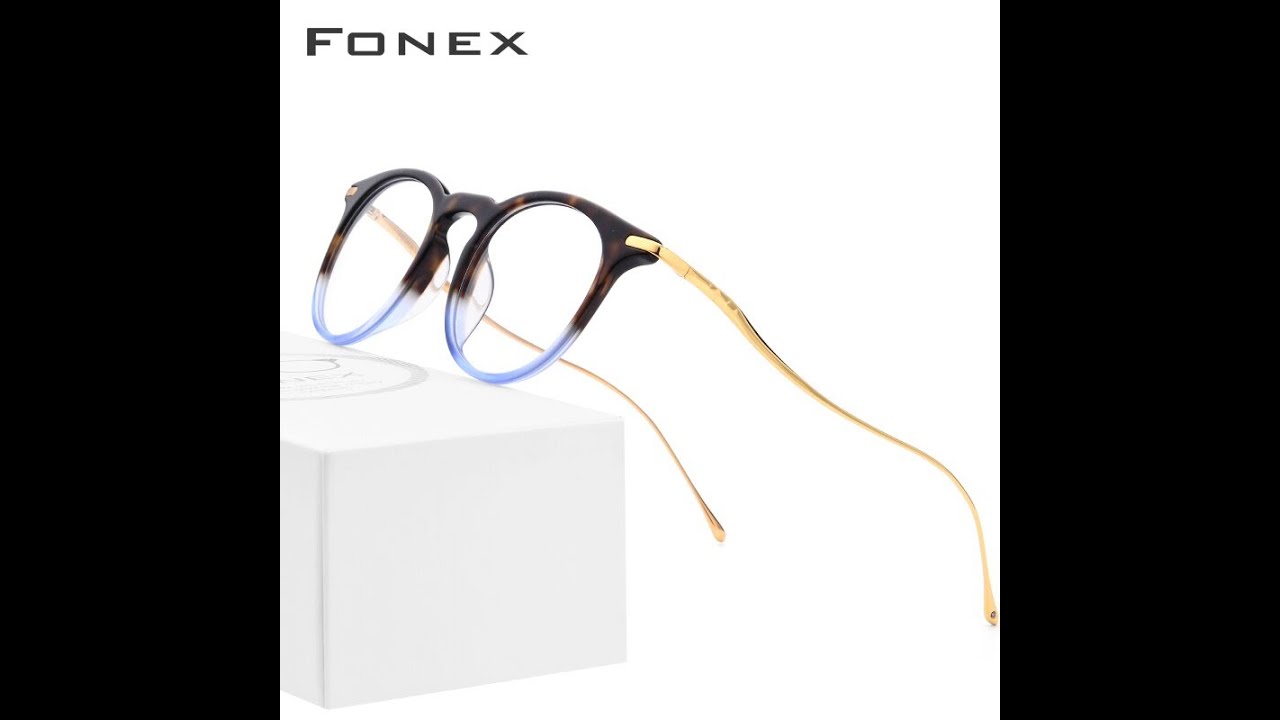 FONEX B Titanium Acetate Optical Glasses Frame Men Vintage Prescription ...