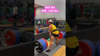 3x bodyweight deadlift | 445 lbs